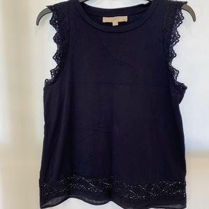 Loft • Navy Blue Sleeveless Tank